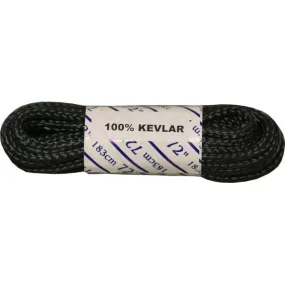 100% Aramid Fiber Boot Laces - Black (1 Pair Pack) Shoelaces