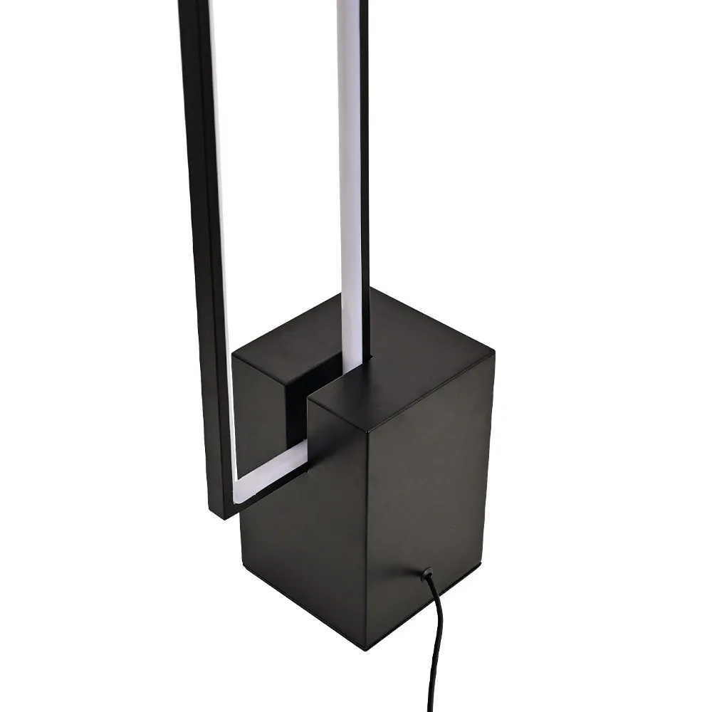 129cm Height Metal LED Floor Lamp Tube Lamp with Black Base