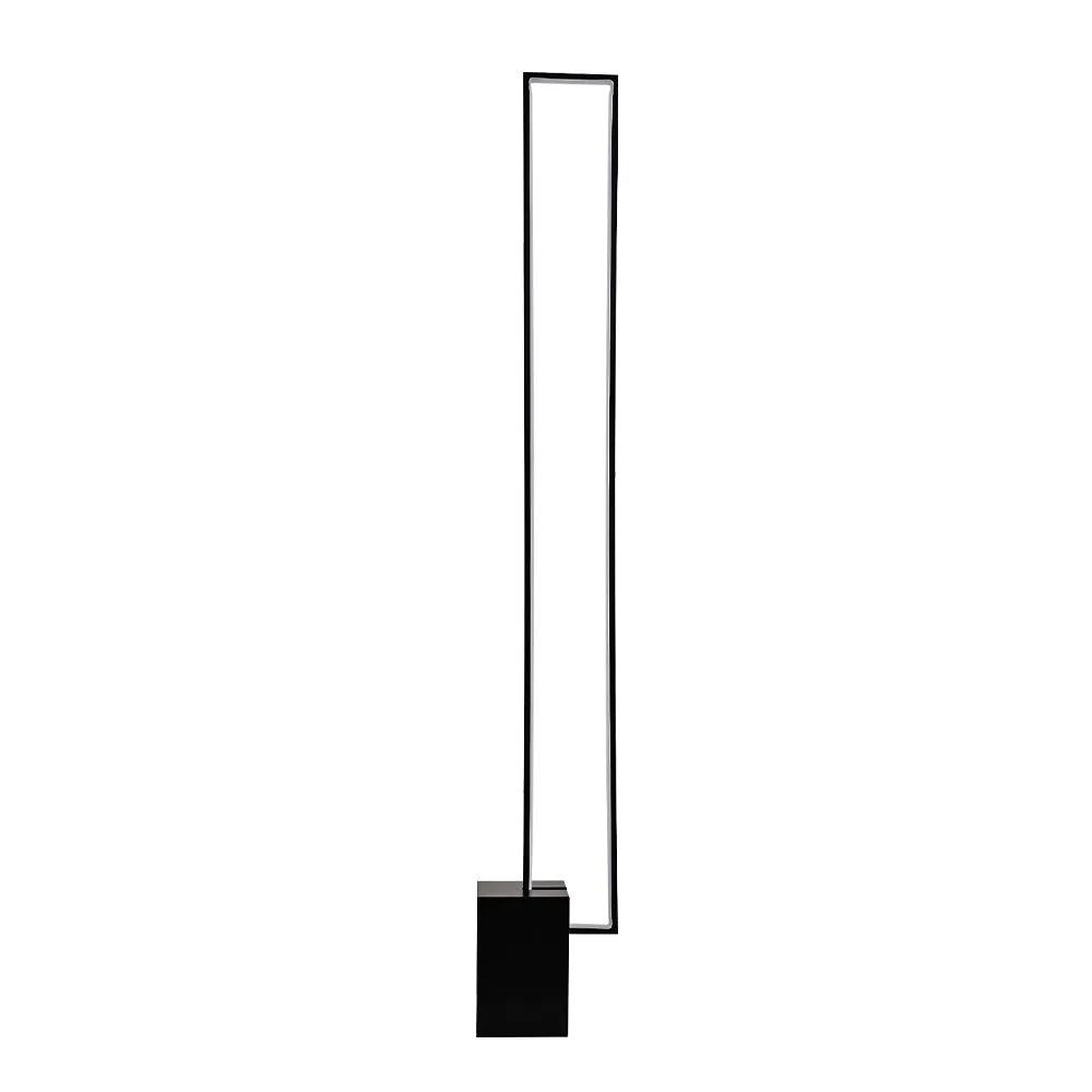 129cm Height Metal LED Floor Lamp Tube Lamp with Black Base