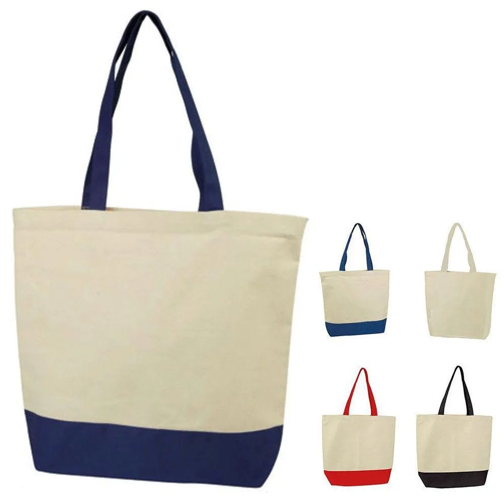 2 Pack Cotton Canvas Reusable Grocery Shopping Tote Bags Gym Shoe Worm Books 17inch