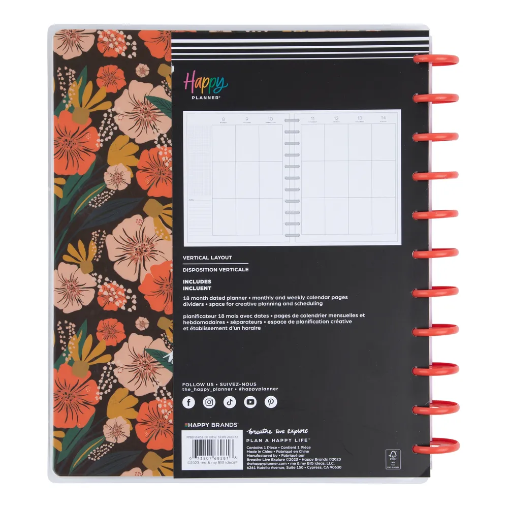 2024 Happy Planner x Breathe Live Explore Planner - Big Vertical Layout - 18 Months