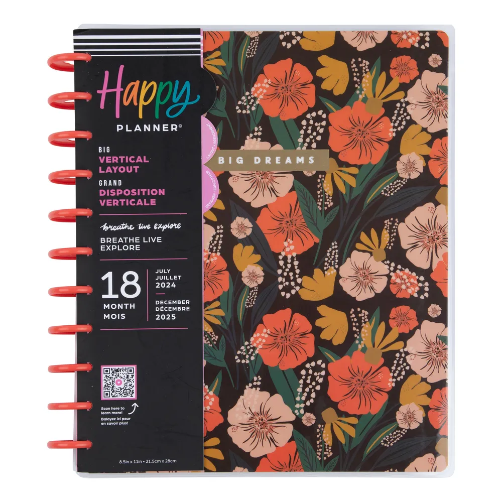 2024 Happy Planner x Breathe Live Explore Planner - Big Vertical Layout - 18 Months