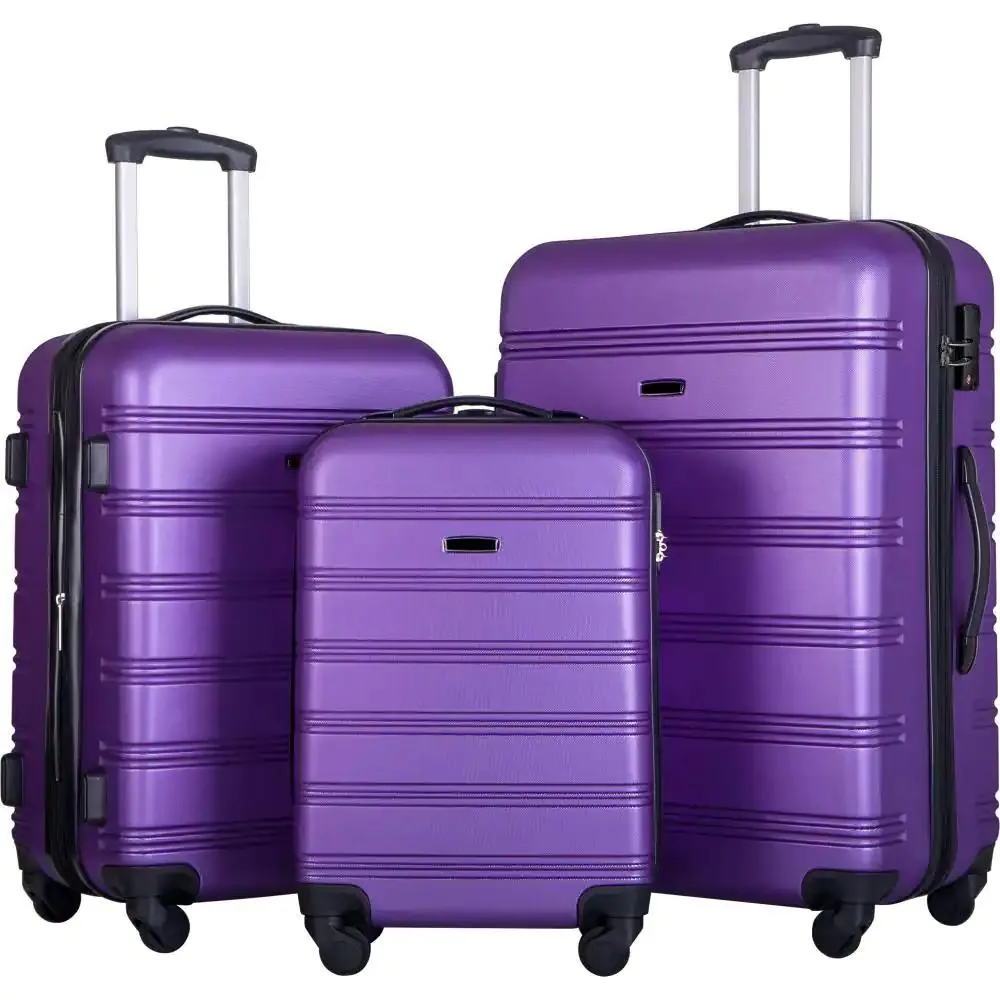 3 Piece Hard Expandable Spinner Luggage Set L-30 inch