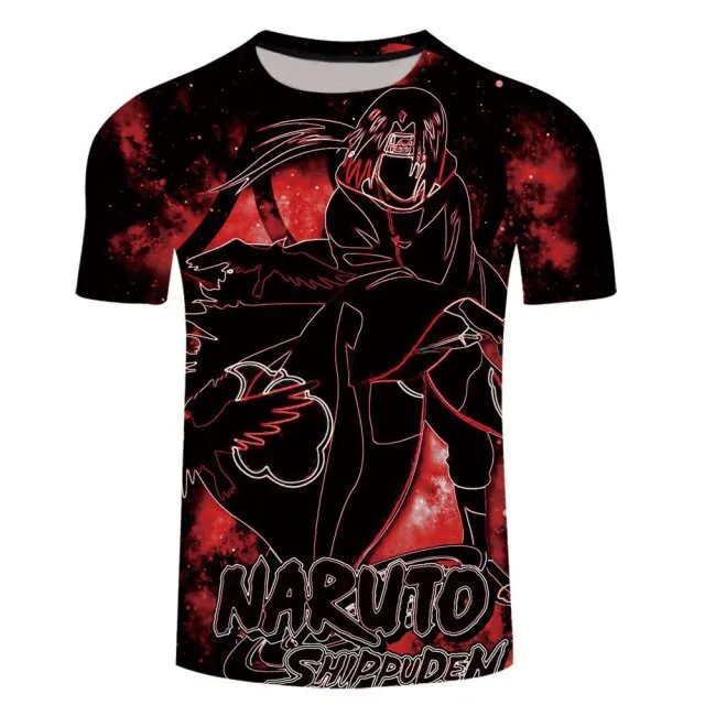 3D T-Shirt Nerutoes Animation Boys Girls Kids Short Sleeve Tshirt Cool Fashion Summer Mens Women Street Clothing Tops