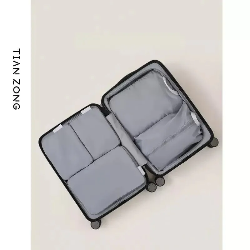 5pcs Set Travel Organizer Compression Packing Cubes Clothes Storage Bags Shoe Bag Large Capacity Luggage Organizer Accessories