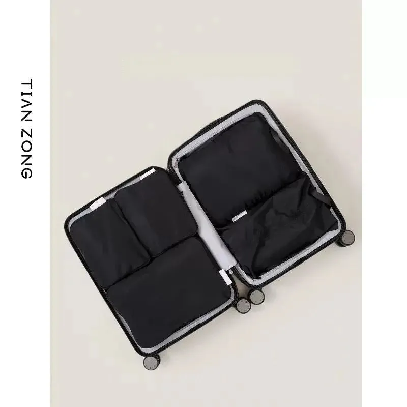 5pcs Set Travel Organizer Compression Packing Cubes Clothes Storage Bags Shoe Bag Large Capacity Luggage Organizer Accessories