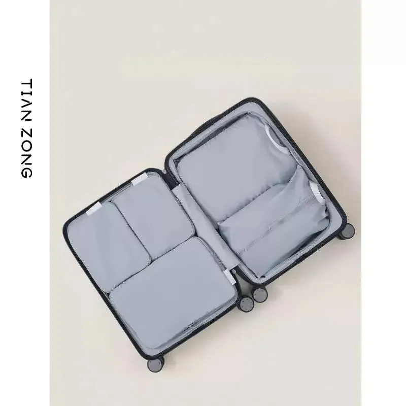 5pcs Set Travel Organizer Compression Packing Cubes Clothes Storage Bags Shoe Bag Large Capacity Luggage Organizer Accessories