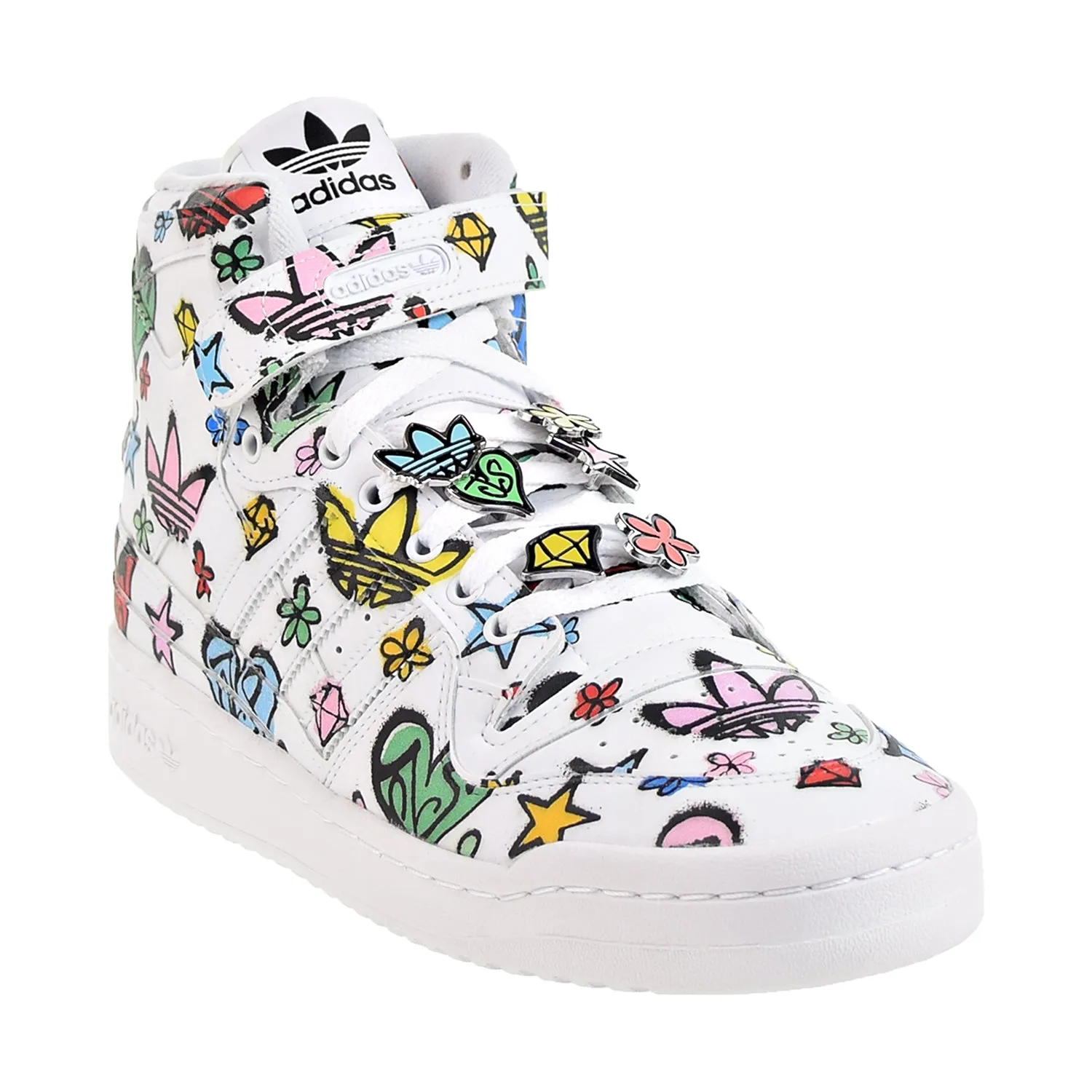 Adidas Jeremy Scott Forum 84 Hi Mono Men's Shoes Cloud White-Core Black