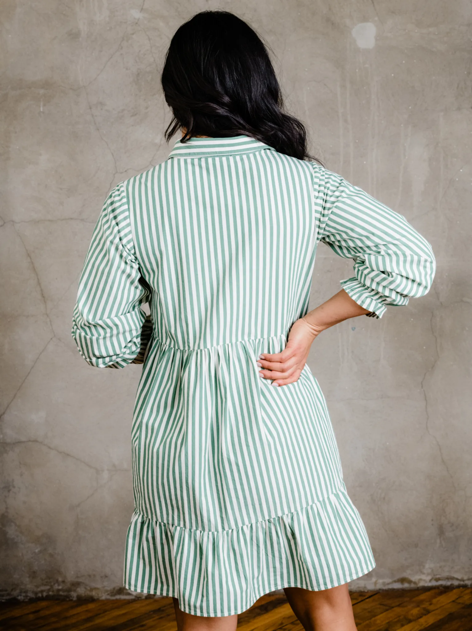 Aleesha Tiered Mini Shirtdress