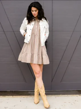 Aleesha Tiered Mini Shirtdress