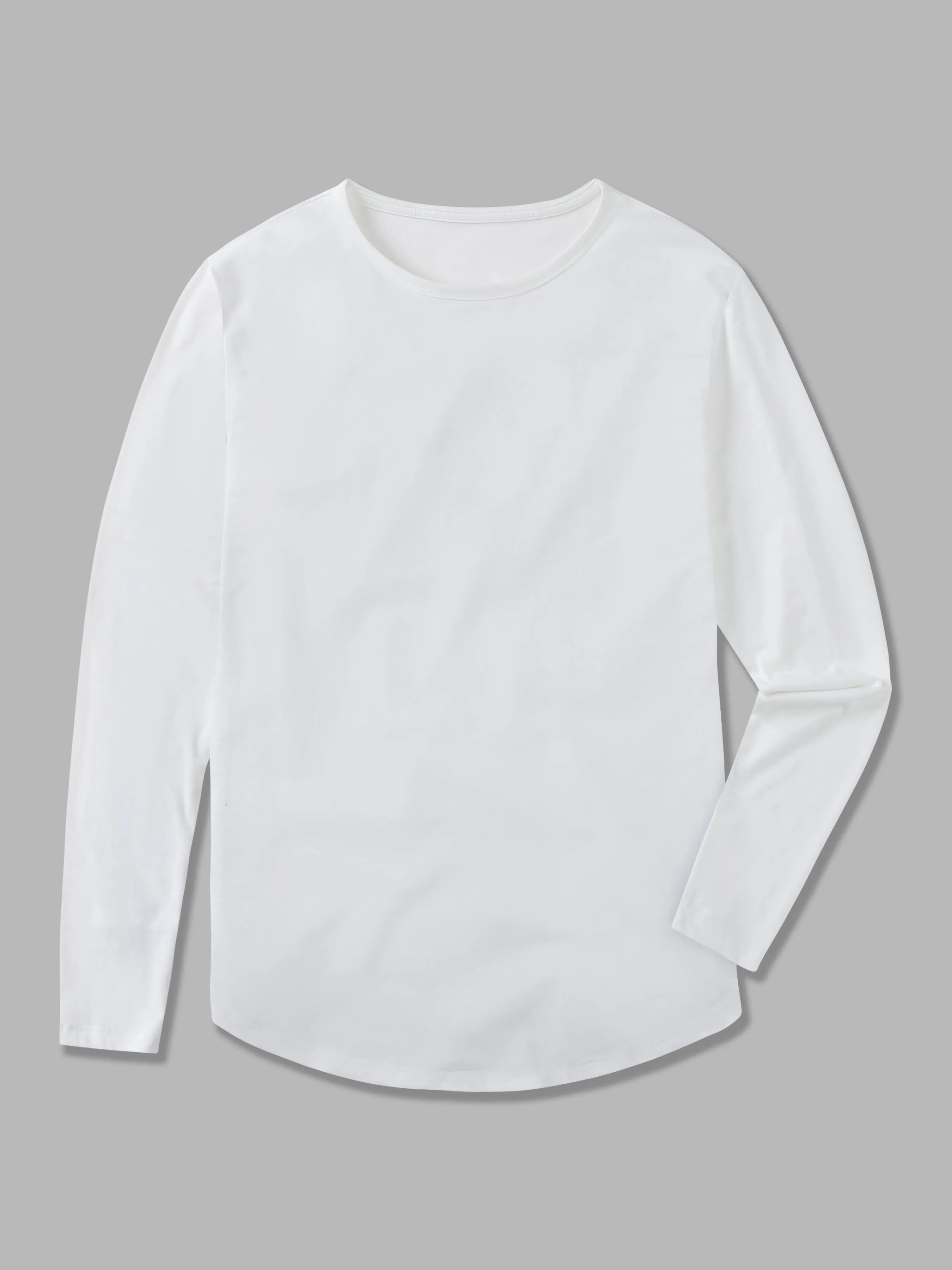 All Day Elite Curve-Hem Tee Stretch Long Sleeve