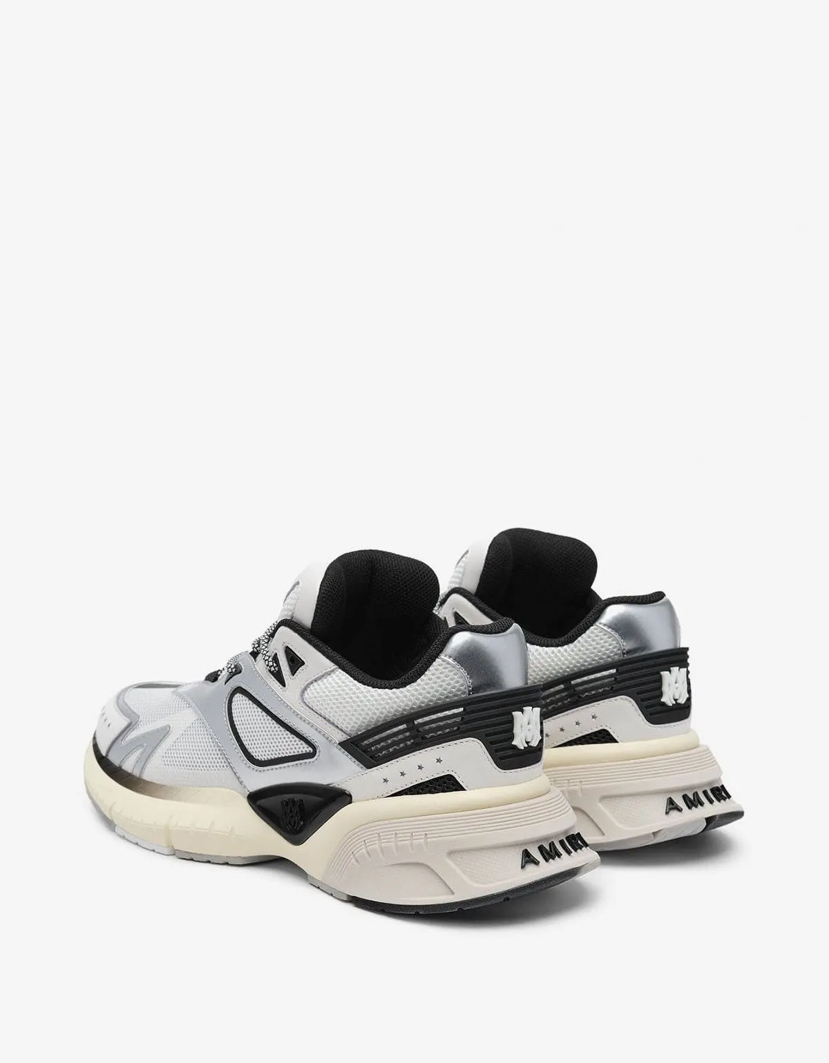 Amiri MA Runner Black & Silver Trainers