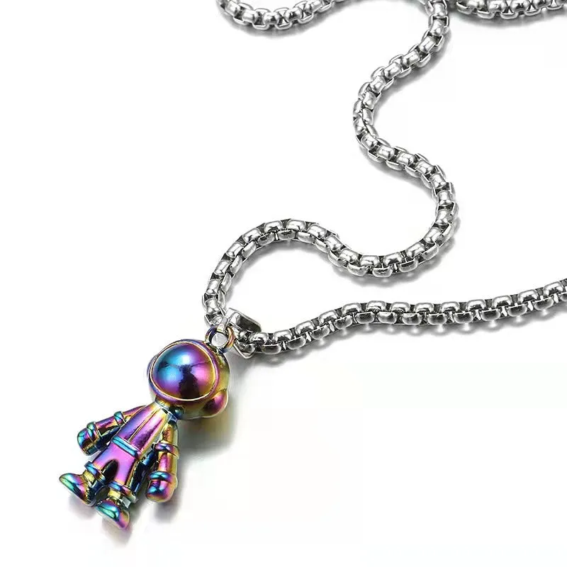 Astronaut Titanium Steel Necklace