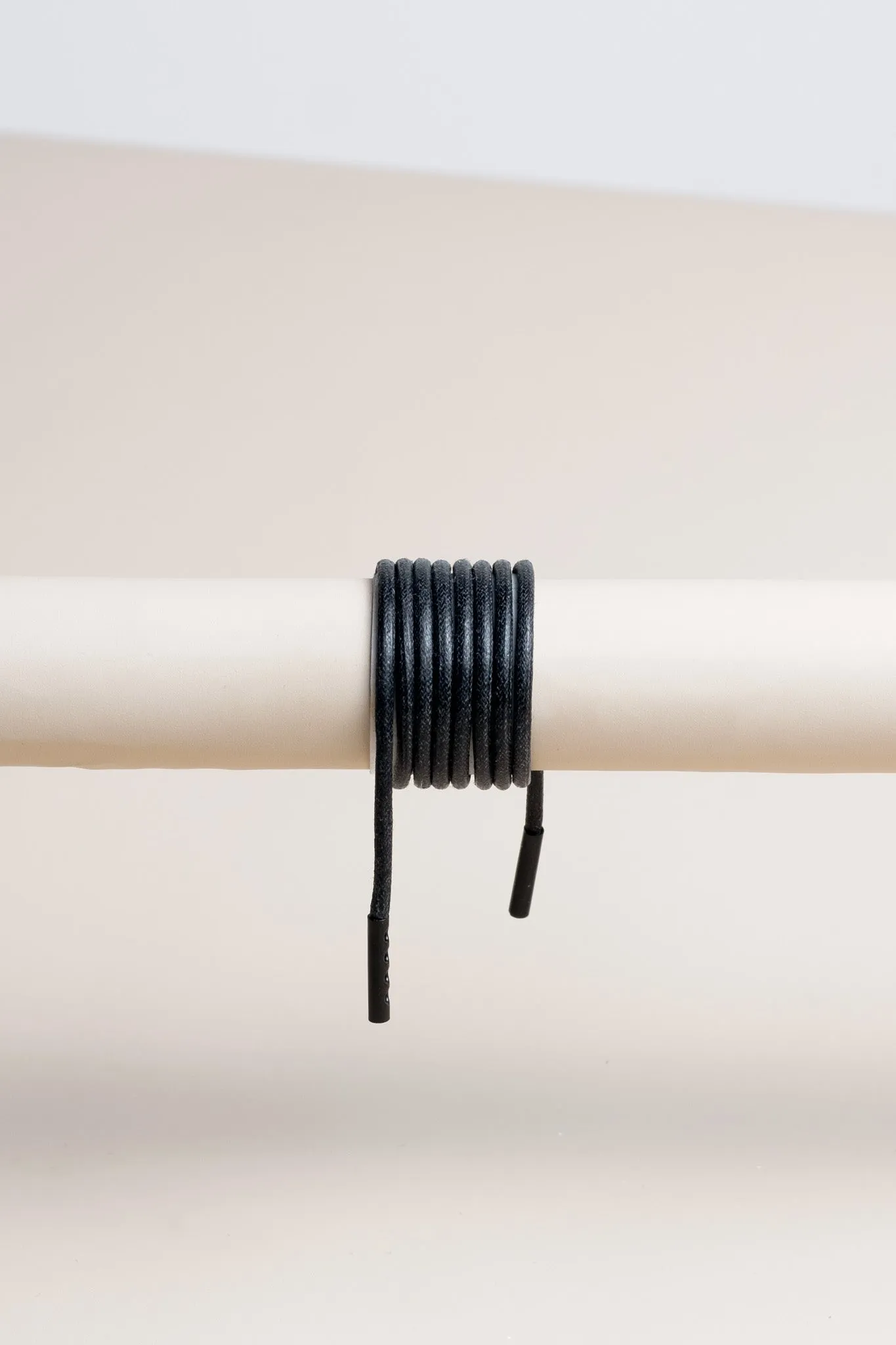 Black | Round Waxed Shoelaces