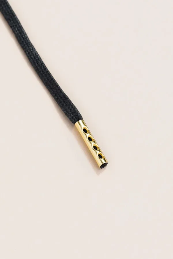 Black | Round Waxed Shoelaces