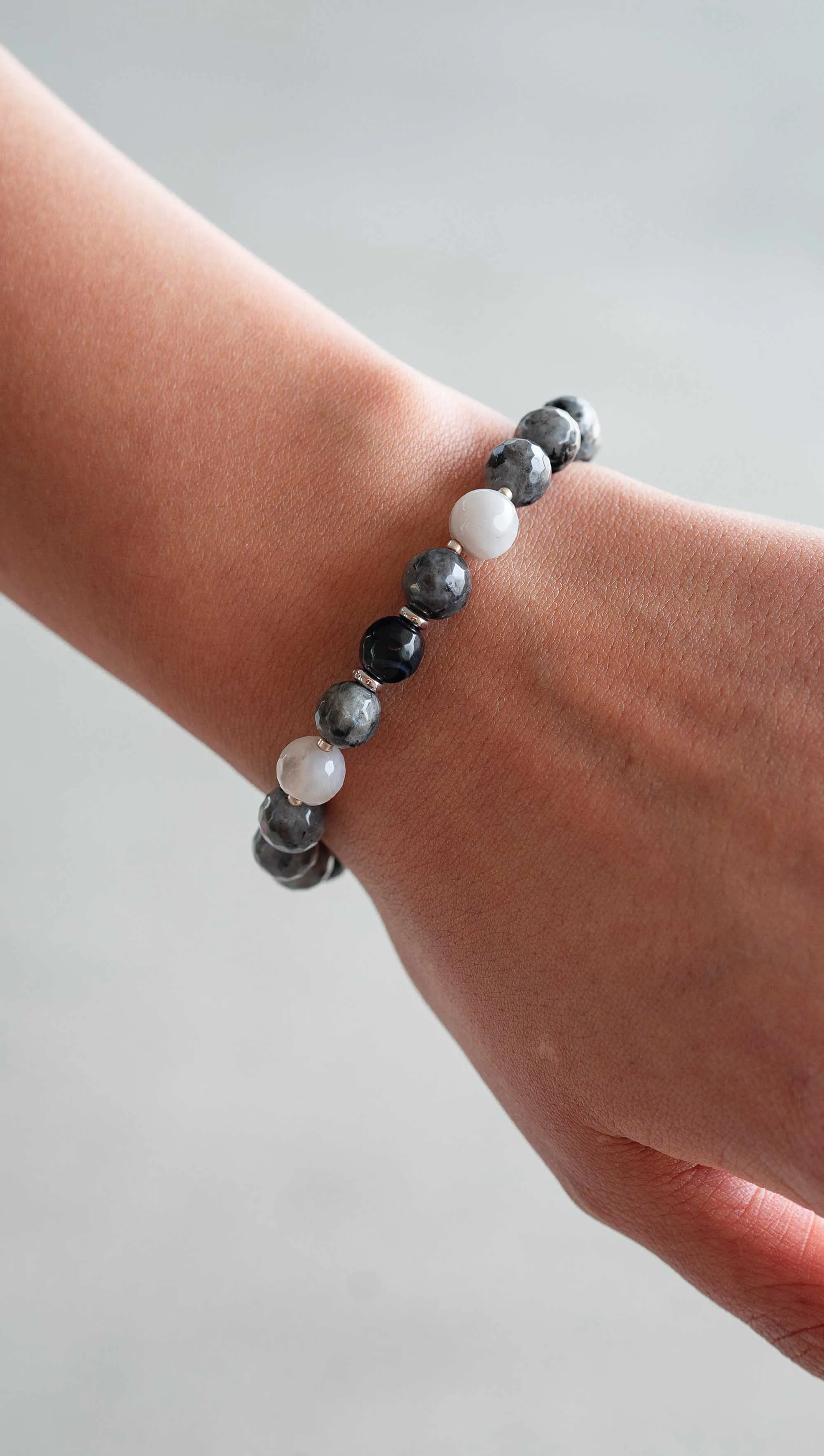 Black   Silver Tourmaline Bracelet