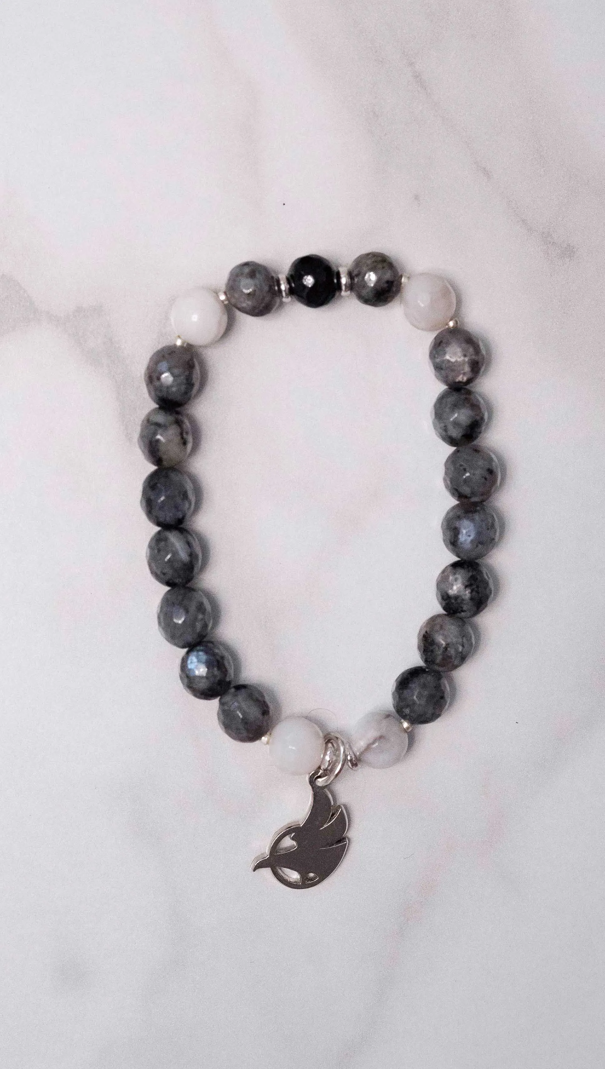 Black   Silver Tourmaline Bracelet