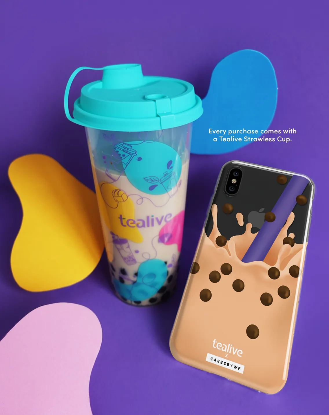 Boba Splash & Tealive Strawless Cup - KLEARLUX™ Limited Edition Tealive x Casesbywf Phone Case | LOUCASE