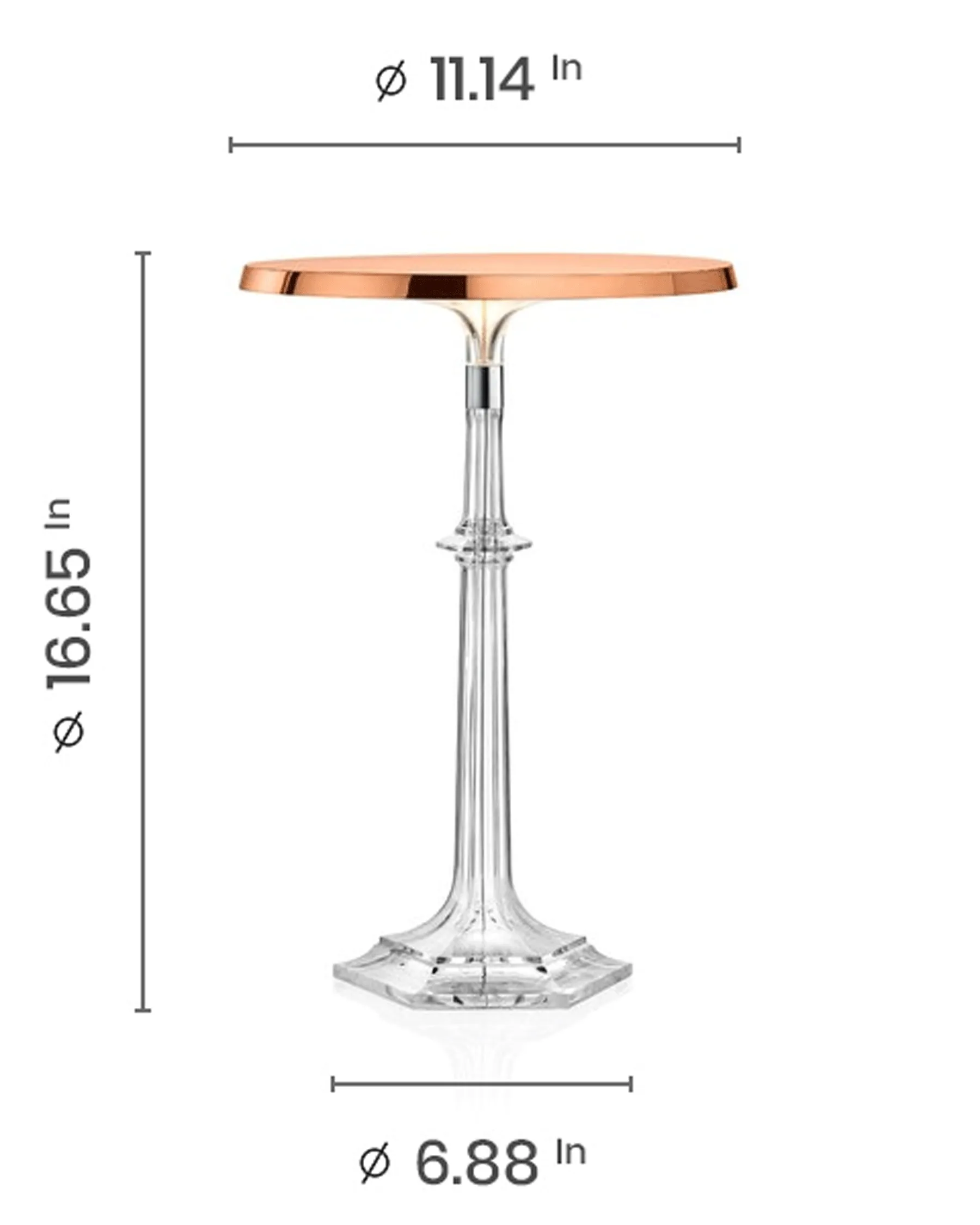 Bon Jour Versailles - LED Dimmable Table Lamp in Copper or Chrome