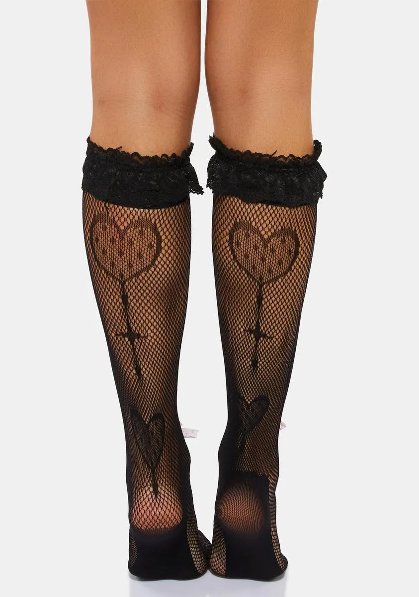 Chilling Promises Kept Heart And Bow Lace Socks