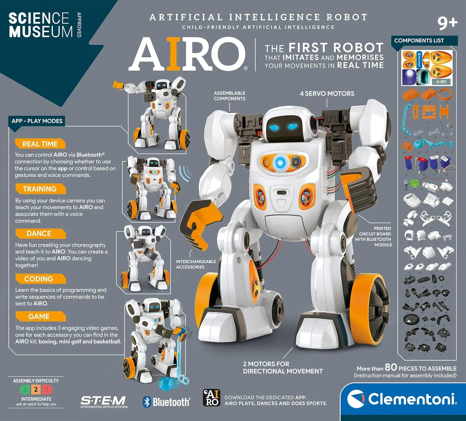 Clementoni AIRO - Artificial Intelligence Robot Inspiring Young Innovators (9 )