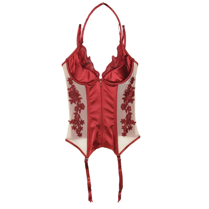 Coquette Rose Diva Bustier Merlot