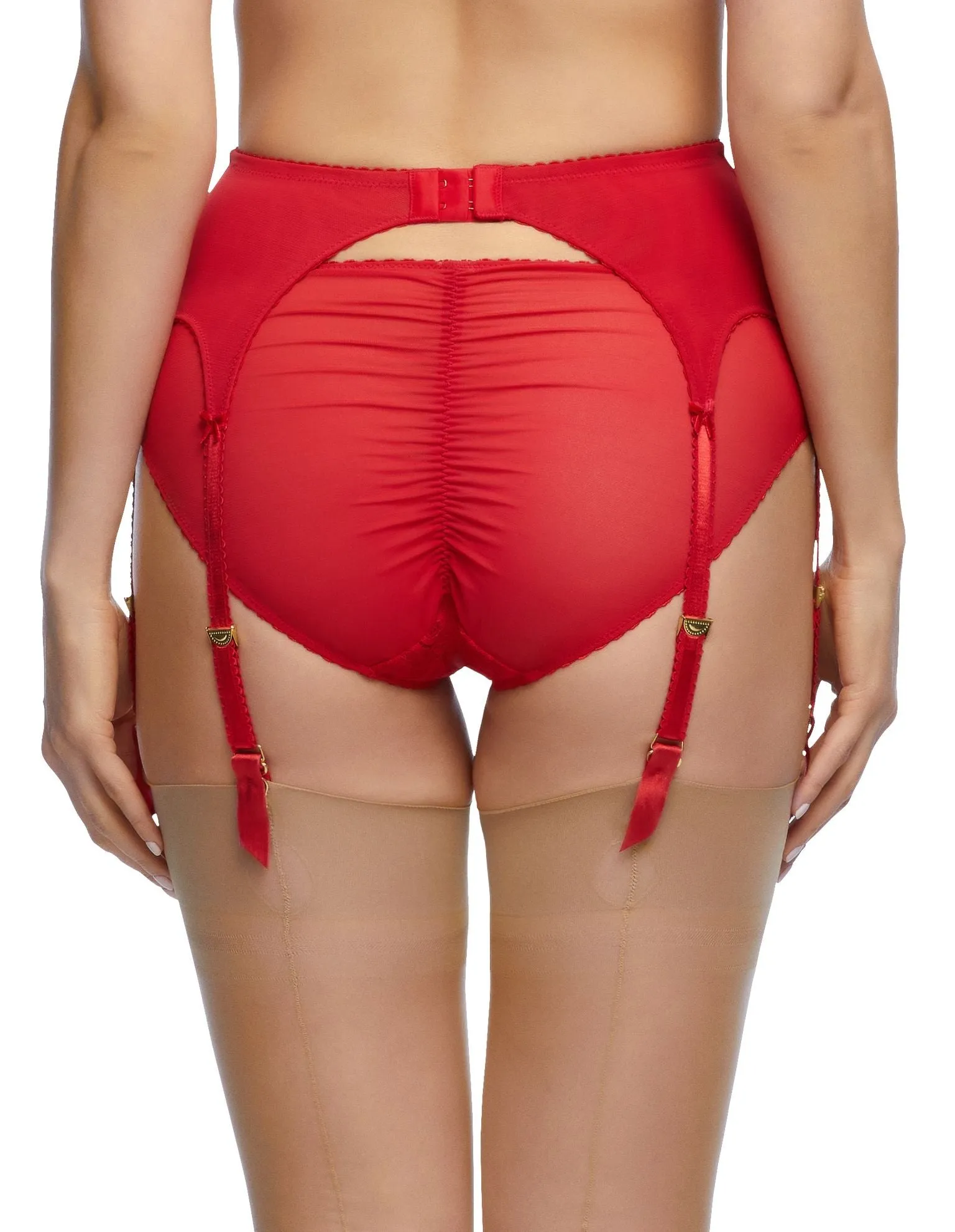 Cora Suspender - Rose Red