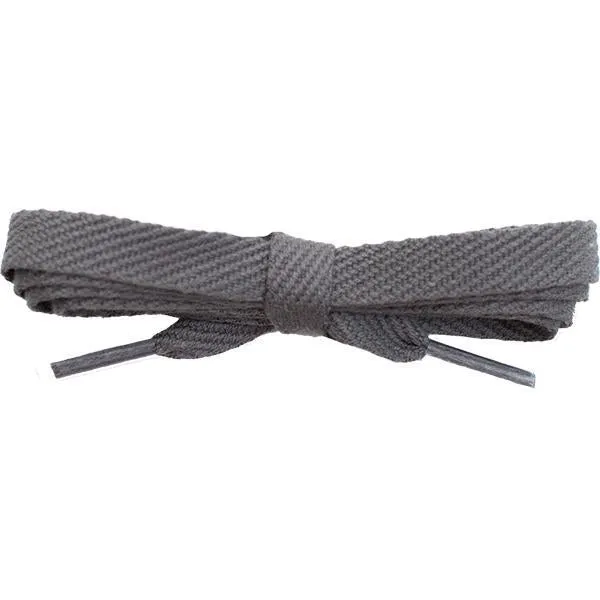 Cotton Flat 3/8" - Dark Gray (2 Pair Pack) Shoelaces