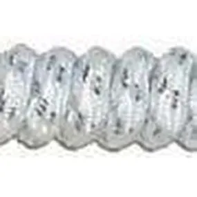 Curly Laces - White/Metallic Silver (1 Pair Pack) Shoelaces