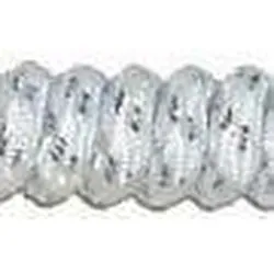 Curly Laces - White/Metallic Silver (1 Pair Pack) Shoelaces