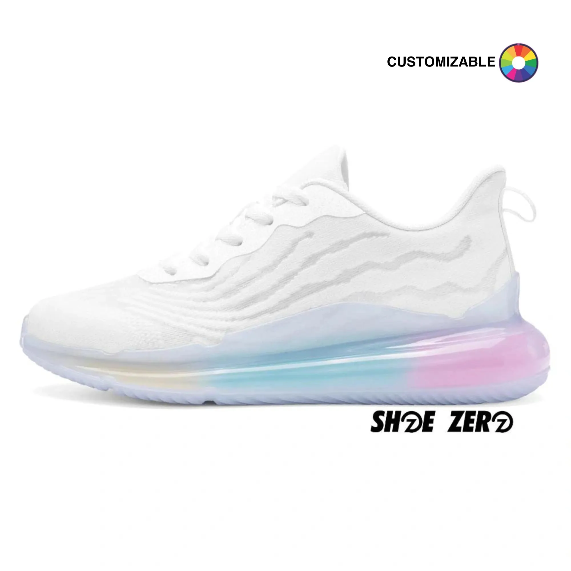 Customizable Rainbow Atmospheric Cushion Running Shoes