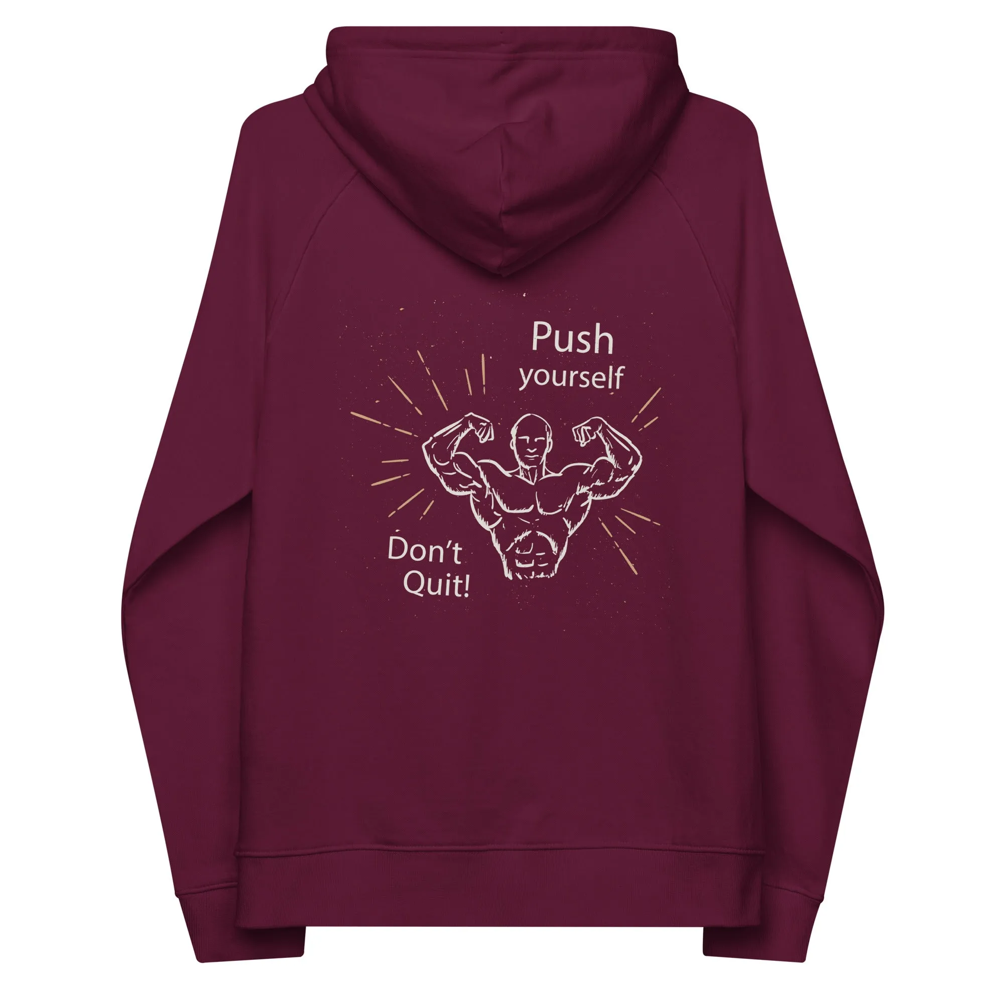 Don't Quit eco raglan Women hoodie - Red Wine