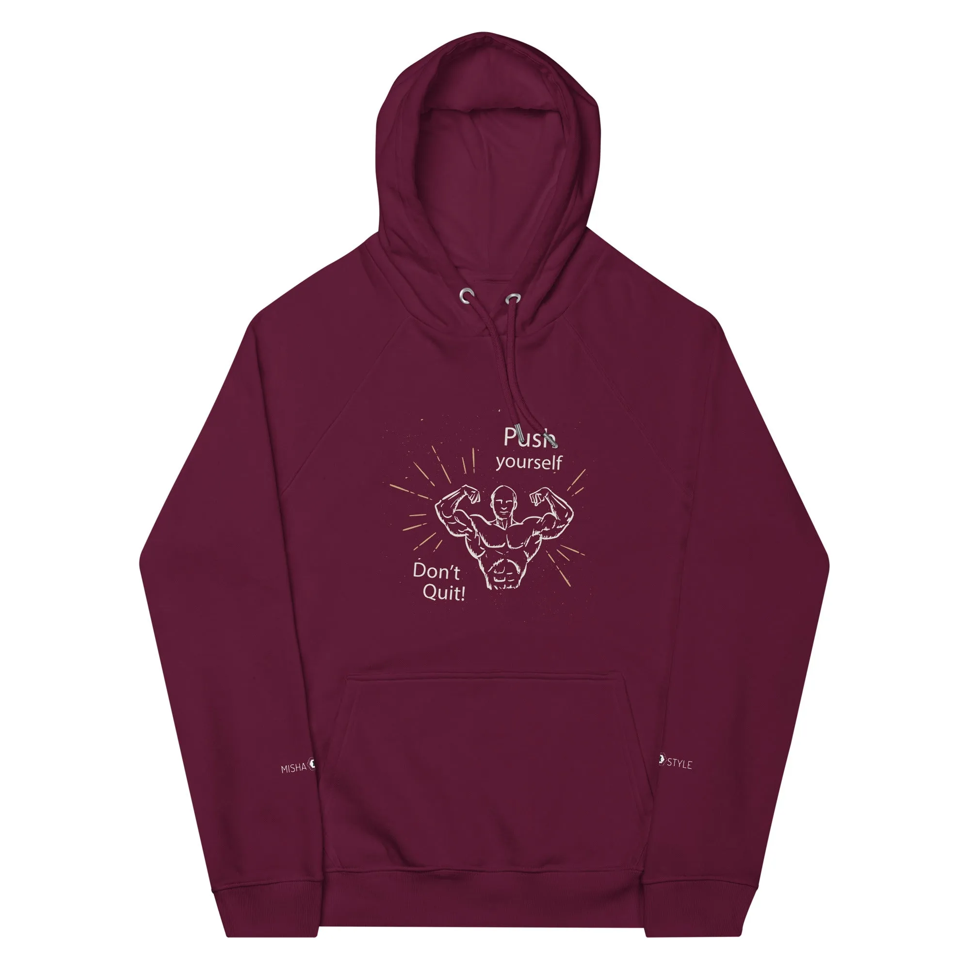 Don't Quit eco raglan Women hoodie - Red Wine