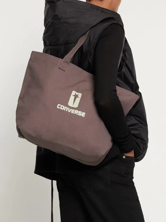 DRKSHDW x Converse   Converse logo cotton tote bag 