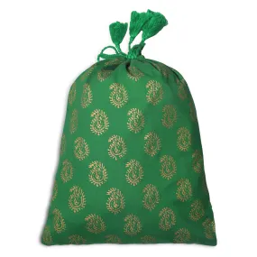 Elizabeth Emerald Cotton Gift Bag