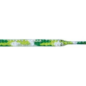 Glitter Flat 1/4" - Green Camouflage (12 Pair Pack) Shoelaces