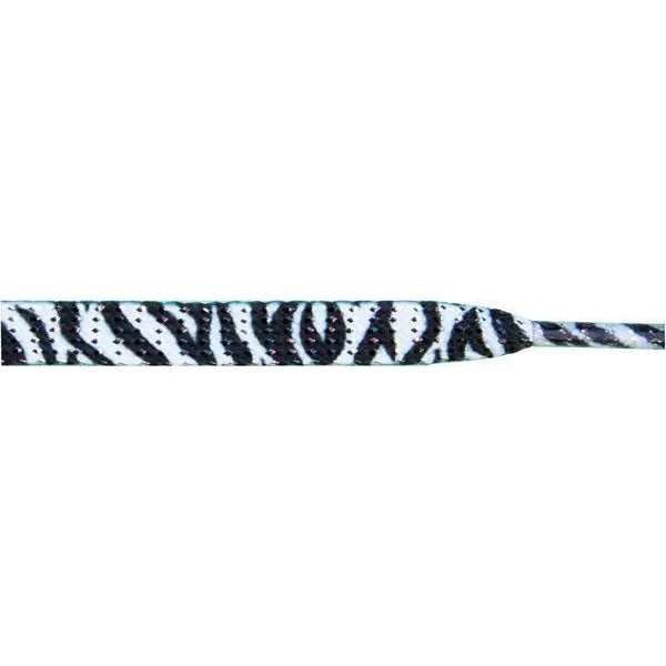 Glitter Flat 3/8" - Zebra (12 Pair Pack) Shoelaces