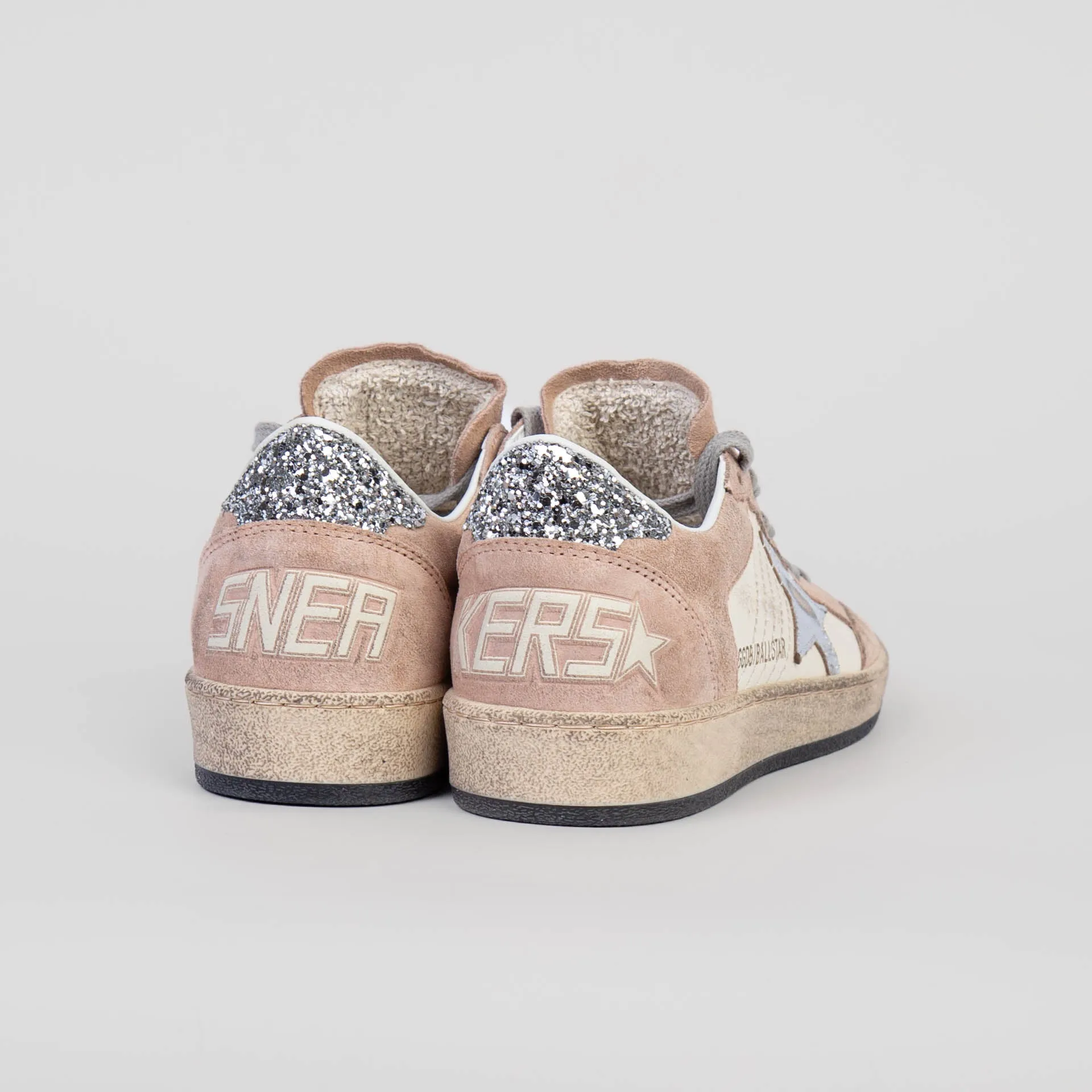 GOLDEN GOOSE SNEAKERS BALLSTAR GWF00327.F006122 82435 WHITE/SILVER