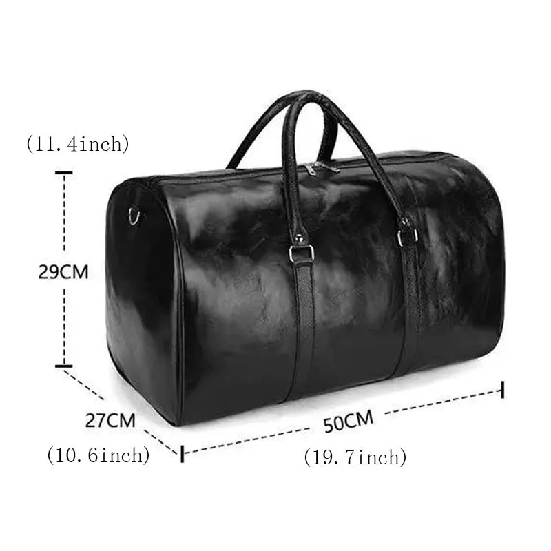 High Capacity Travel Bag Luggage Unisex Leisure Fitness Weekend Bag Business Suitcase Soft Leather Travel Duffels Shoulder Bags