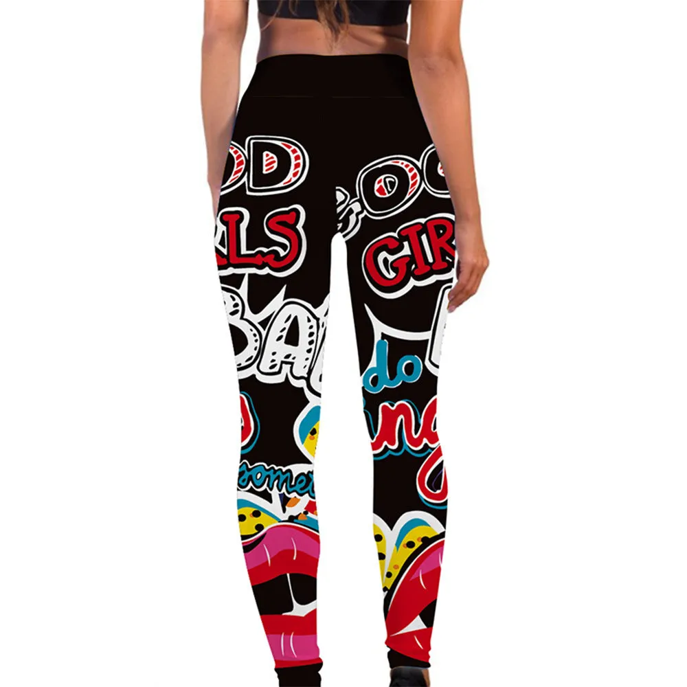 High-elastic street style leggings