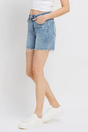 High Rise Denim Shorts