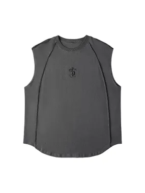 High Street Hip-Hop Hemmed Patchwork Vest