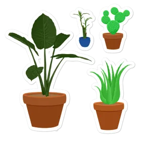 House Plants 5.5" Vinyl Sticker Sheet