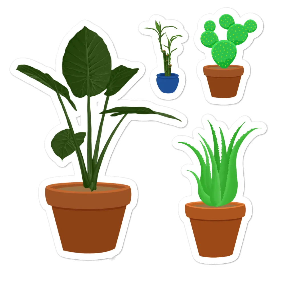 House Plants 5.5" Vinyl Sticker Sheet