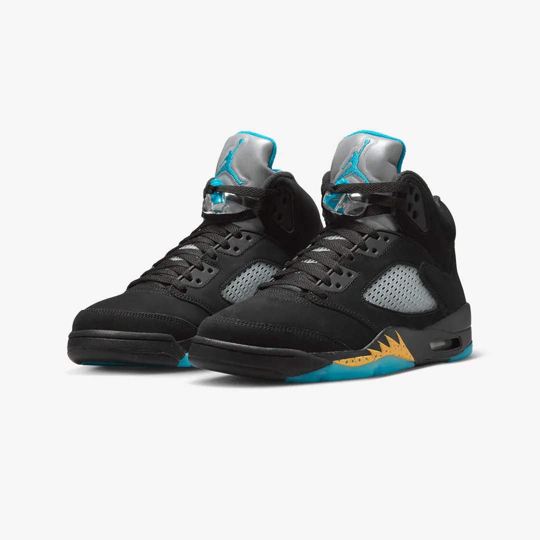 Jordan | AIR JORDAN 5 RETRO  { BLACK/AQUATONE-TAXI