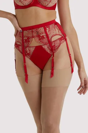 Julie's Roses Red Suspender