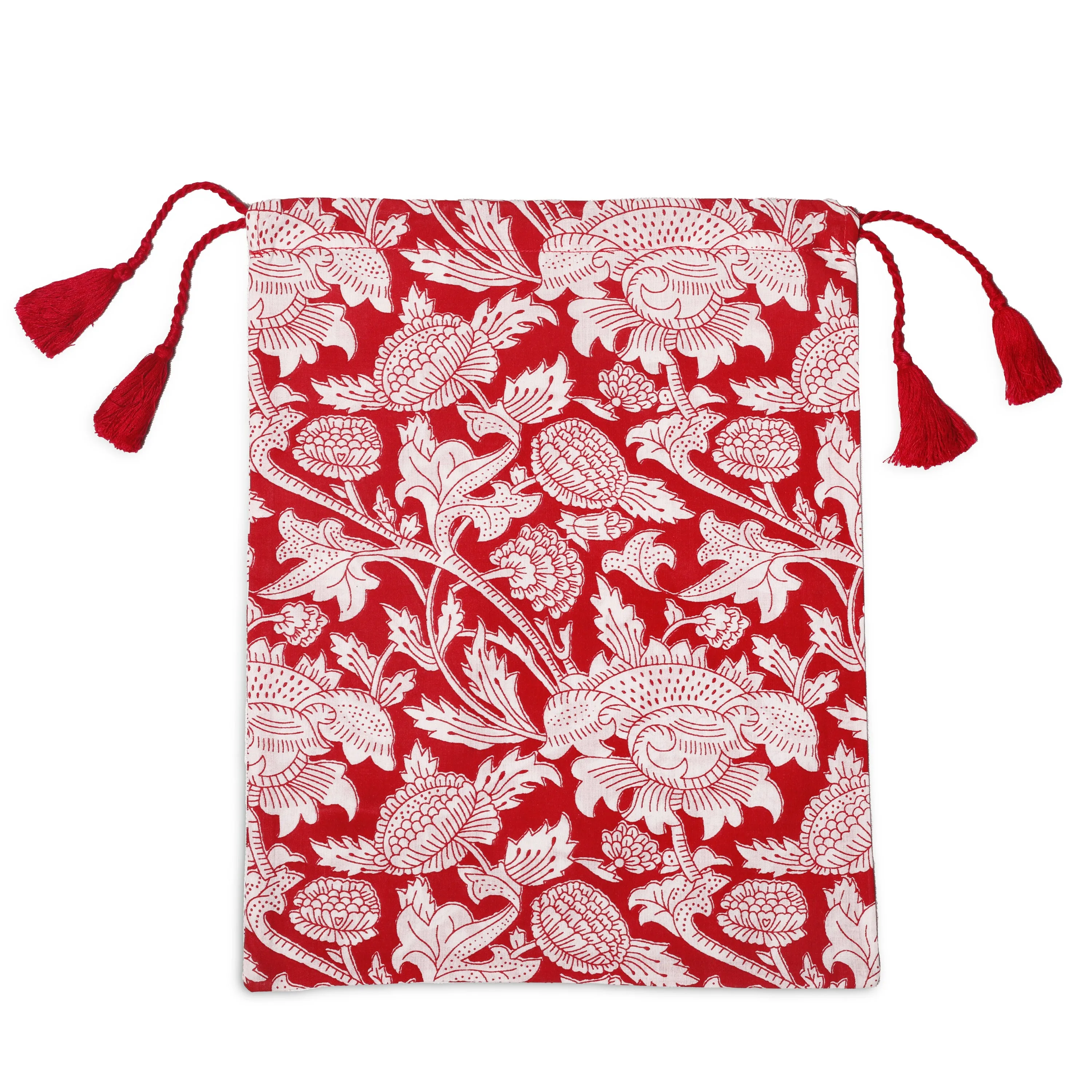 Laura Red Cotton Gift Bag