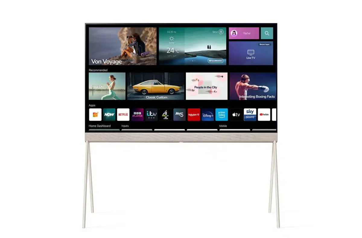 LG Objet Collection Posé 55LX1Q6LA 55" Smart 4K Ultra HD HDR OLED TV with Google Assistant & Amazon Alexa - Beige