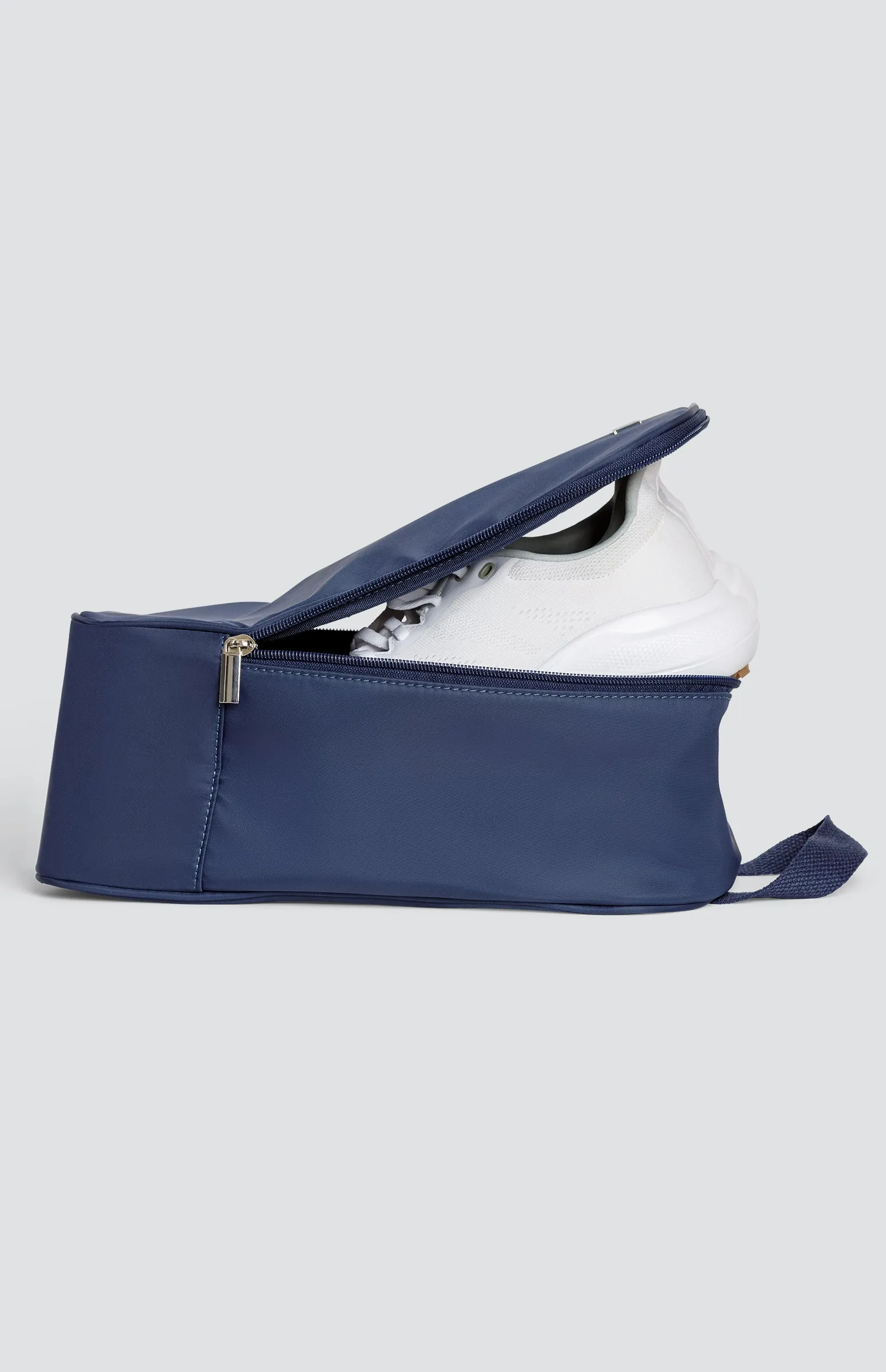 May Shoe Bag with Handle - Navy Blue