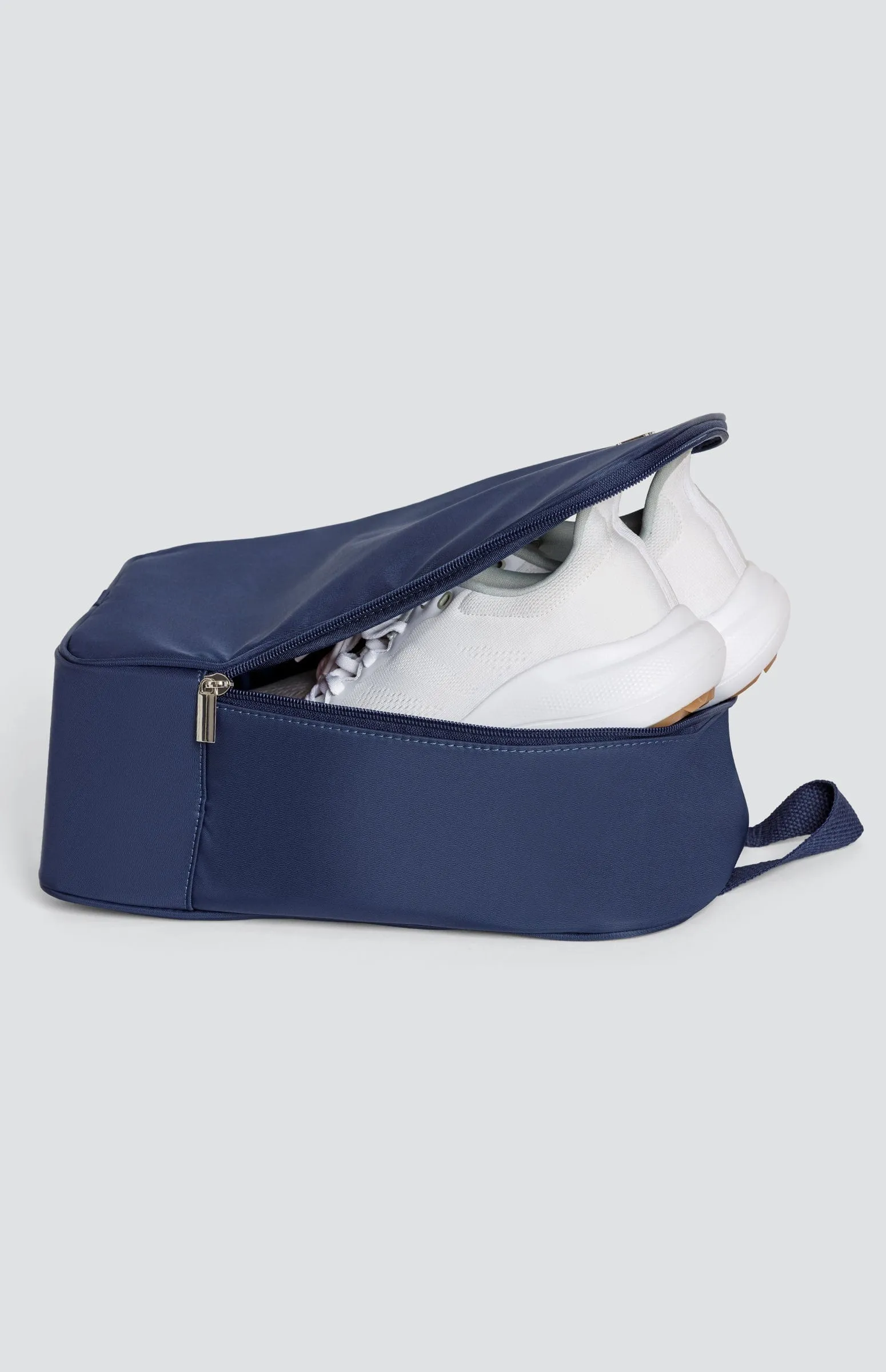 May Shoe Bag with Handle - Navy Blue